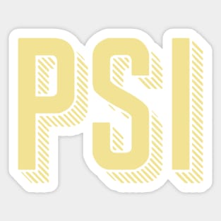 Yellow Psi Sunshine Letter Sticker